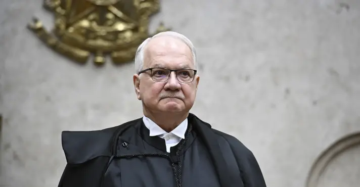 O presidente do STF, Edson Fachin, durante a abertura do Ano Judiciário, no tribunal — 2/2/2026 | Foto: Ton Molina/Estadão Conteúdo